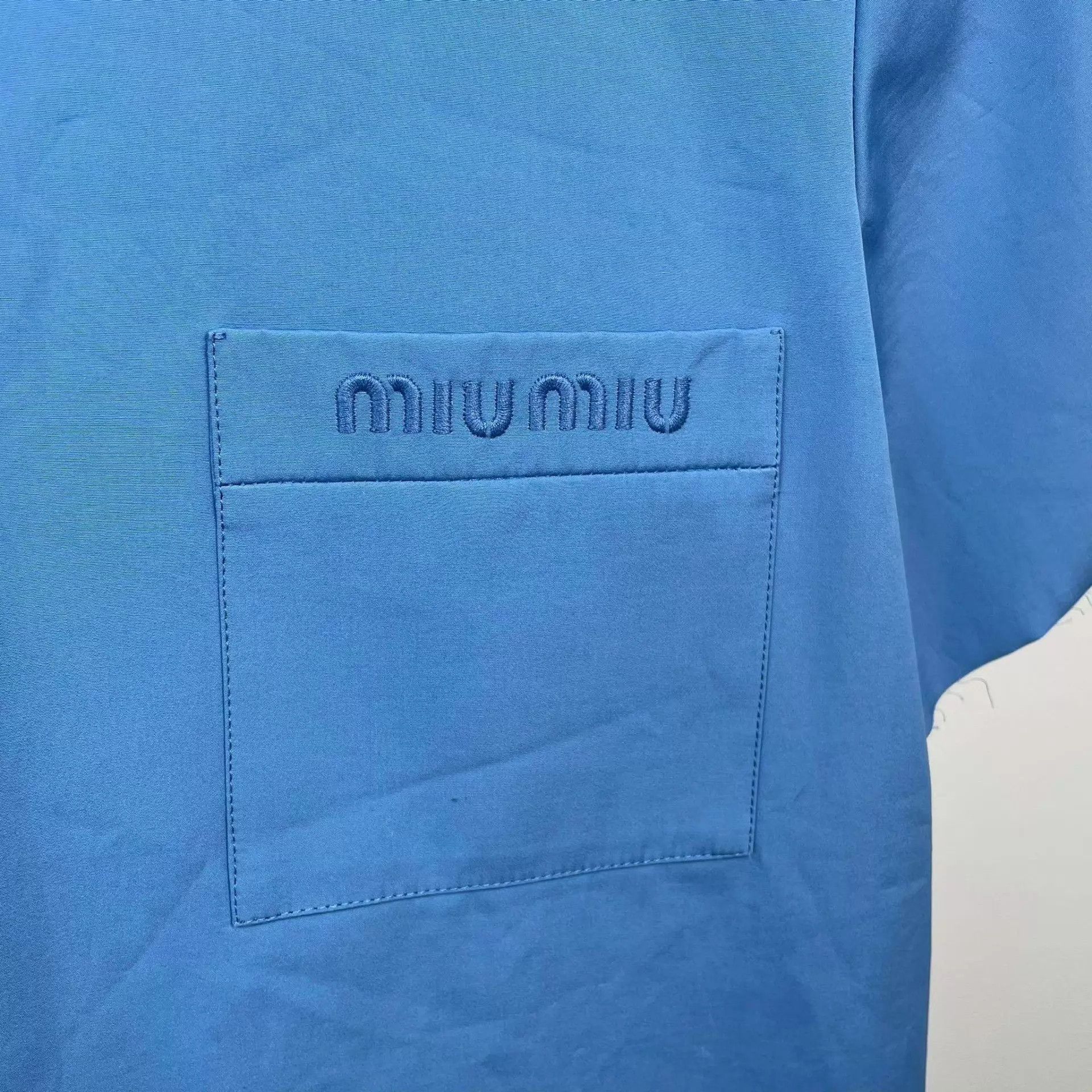 Miu Miu MIU MIU Women's Cotton Blue 40 Dress 260318SCTYQ05 Size S / US 4 / IT 40 - 9 Thumbnail