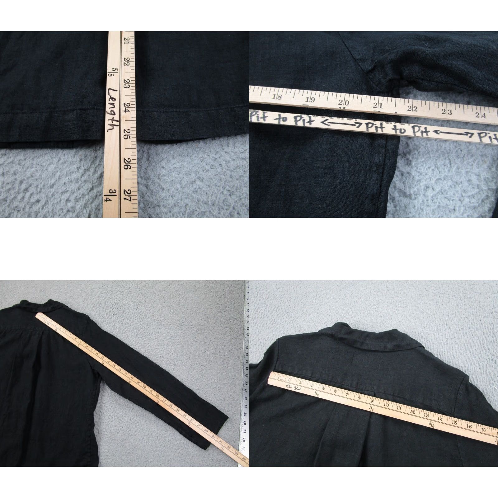 Sleeper Sleeper Shirt Womens Size 1 Black Linen Collared Button-Up Long Sleeve Shirt Womens 1 Black Linen Collared Button-Up Sleeper Size XS / US 0-2 / IT 36-38 - 8 Thumbnail
