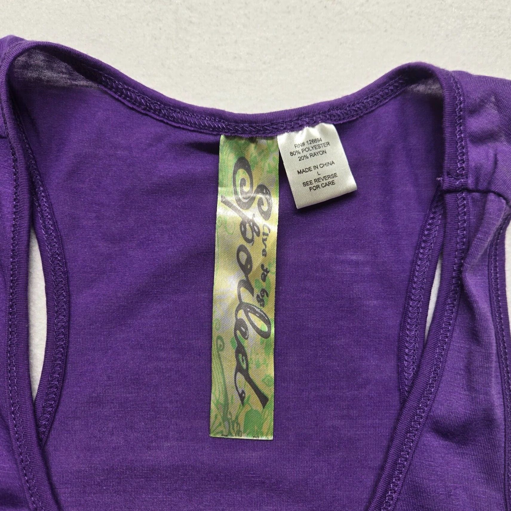 Vintage Live To Be Spoiled Shirt Tank Purple Floral Sleeveless Racerback L Women Size L / US 10 / IT 46 - 2 Thumbnail