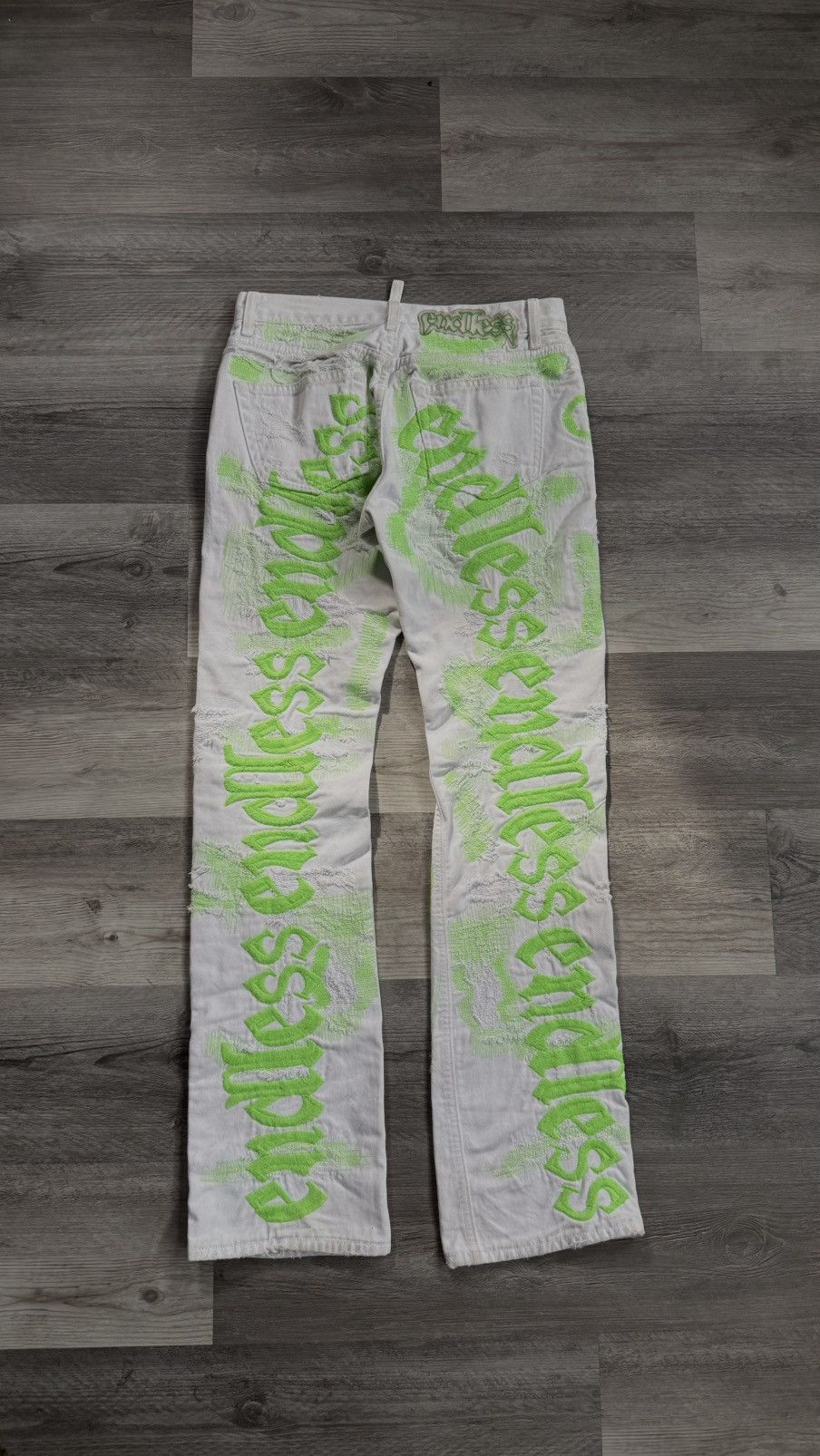 Vlone endless white green denim Size US 28 / EU 44 - 3 Thumbnail