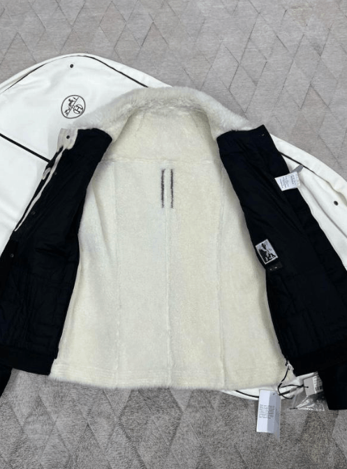 Rick Owens Rick Owens Black & White Shearling Collar Denim Jacket Size US S / EU 44-46 / 1 - 3 Thumbnail