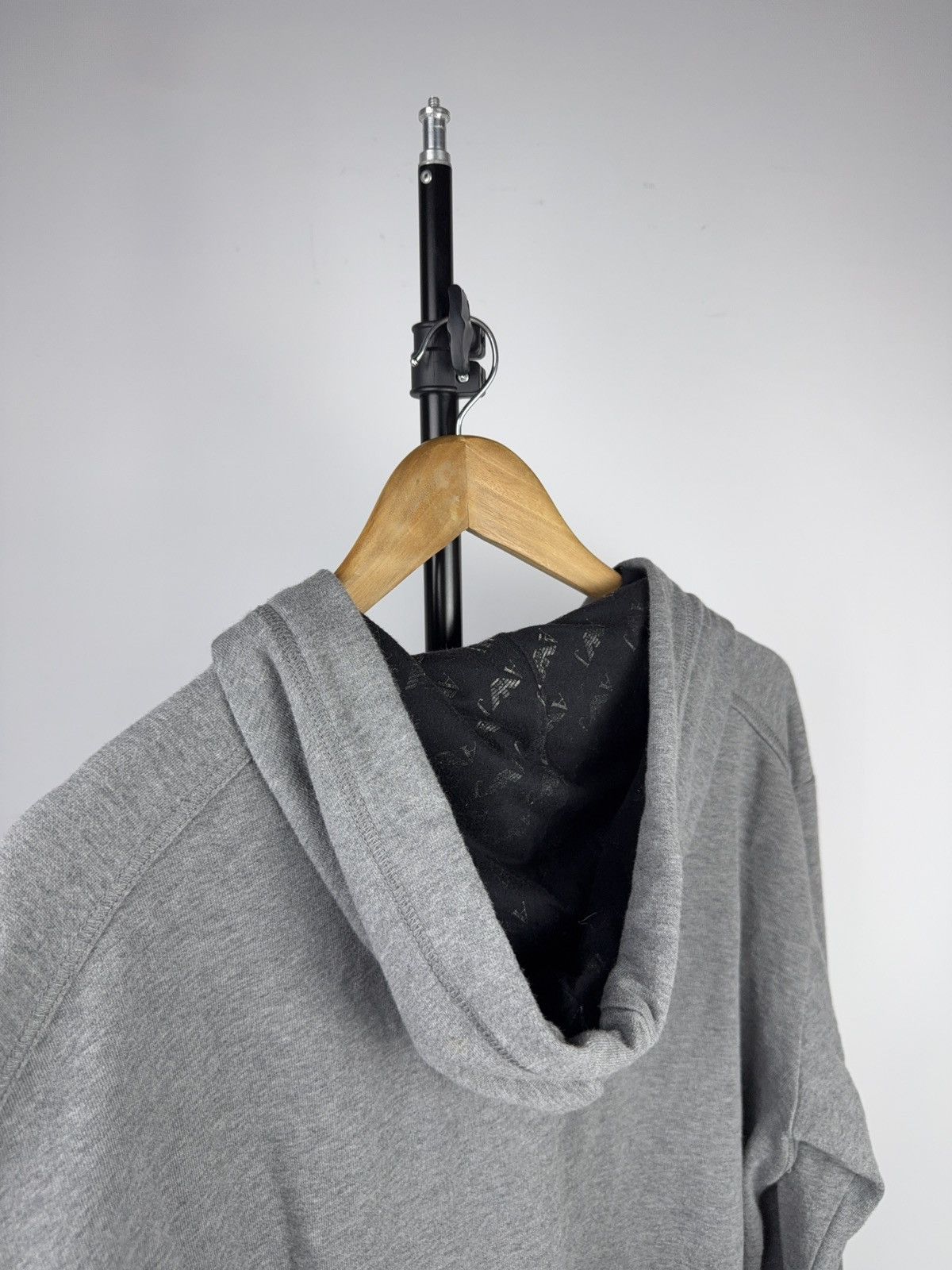 Armani 00s Armani Jeans Grey Zip Hoodie Logo Print Casual Fit Size US XL / EU 56 / 4 - 16 Thumbnail
