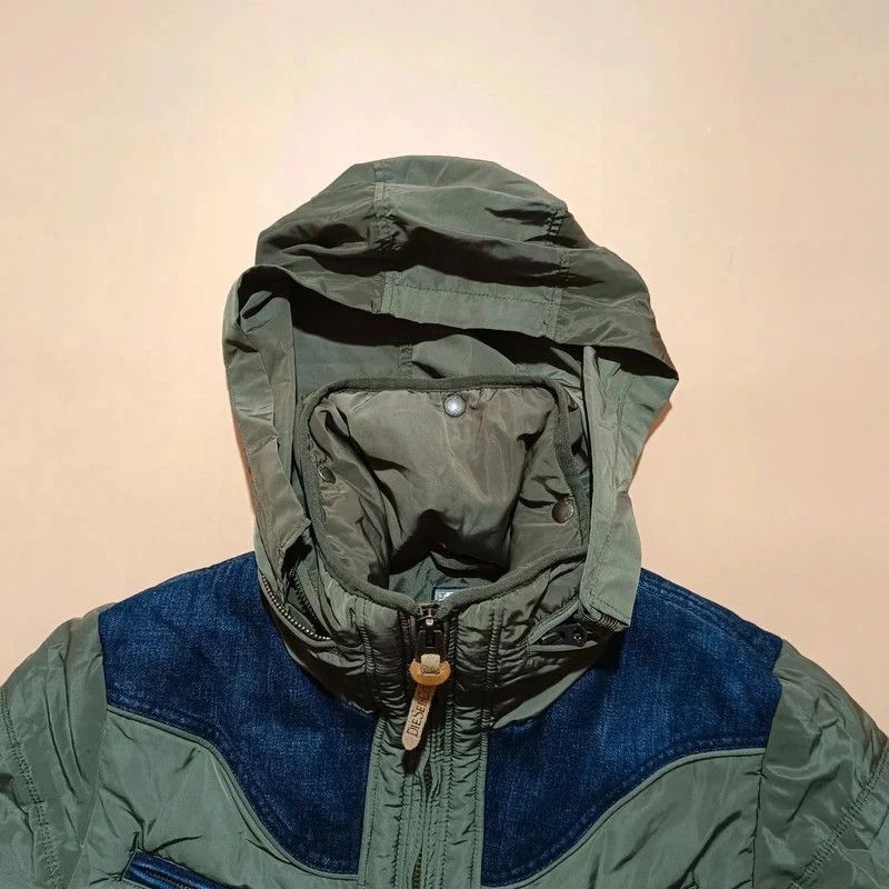 Diesel Diesel Green Quilted Jacket With Jeans Part Small Hooded Size US S / EU 44-46 / 1 - 5 Thumbnail