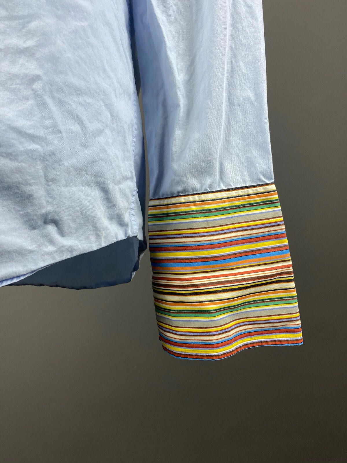 Paul Smith Men Paul Smith London Blue Cuffs Dress Shirt Size 39 Size US M / EU 48-50 / 2 - 3 Thumbnail