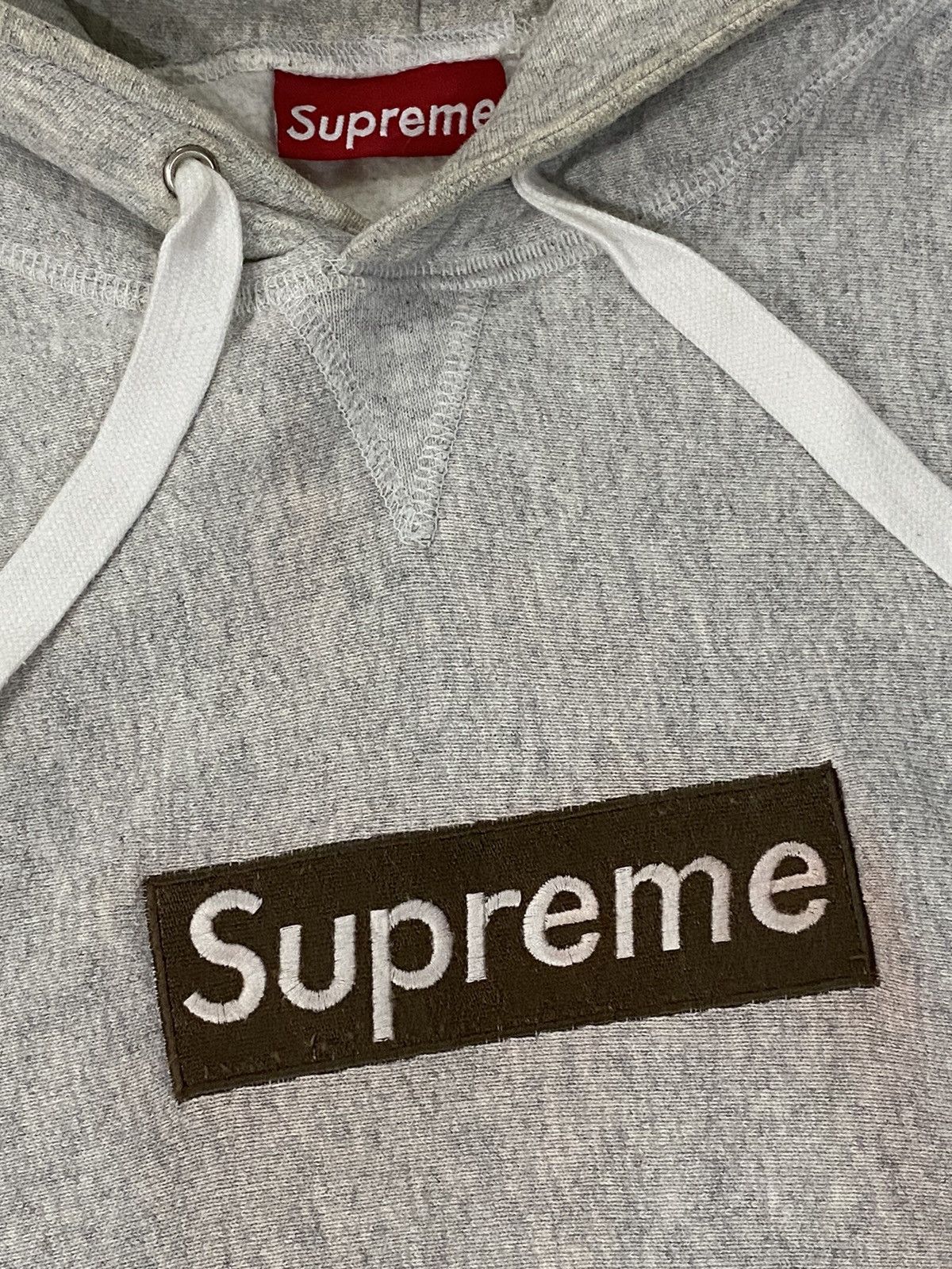Supreme Rare!! Supreme Box Logo 1997 Hoodie Brown on grey Size US M / EU 48-50 / 2 - 2 Thumbnail