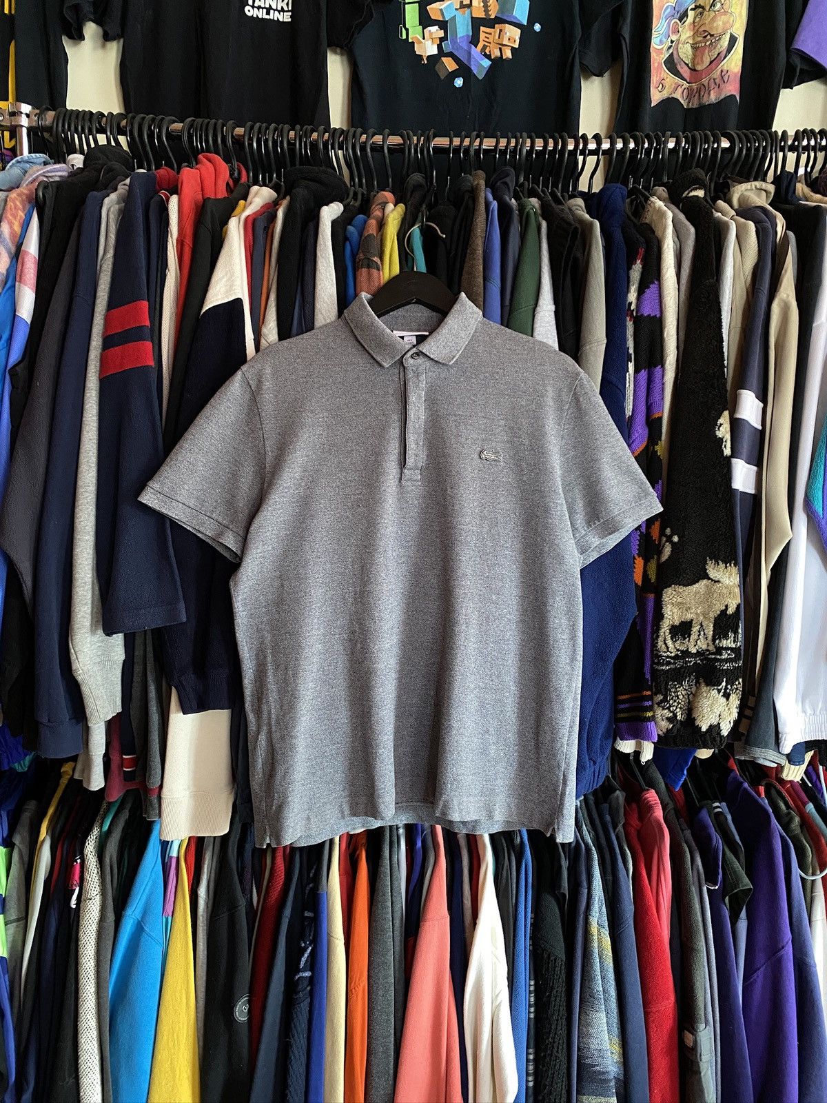 Lacoste VINTAGE LACOSTE GREY POLO SHIRT Size US M / EU 48-50 / 2 - 1 Thumbnail