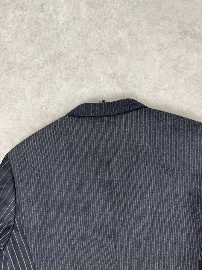 Dior 2010s Dior Grey Wool White Pinstripe Blazer Jacket by Kris Van Assche Size 42R - 7 Thumbnail