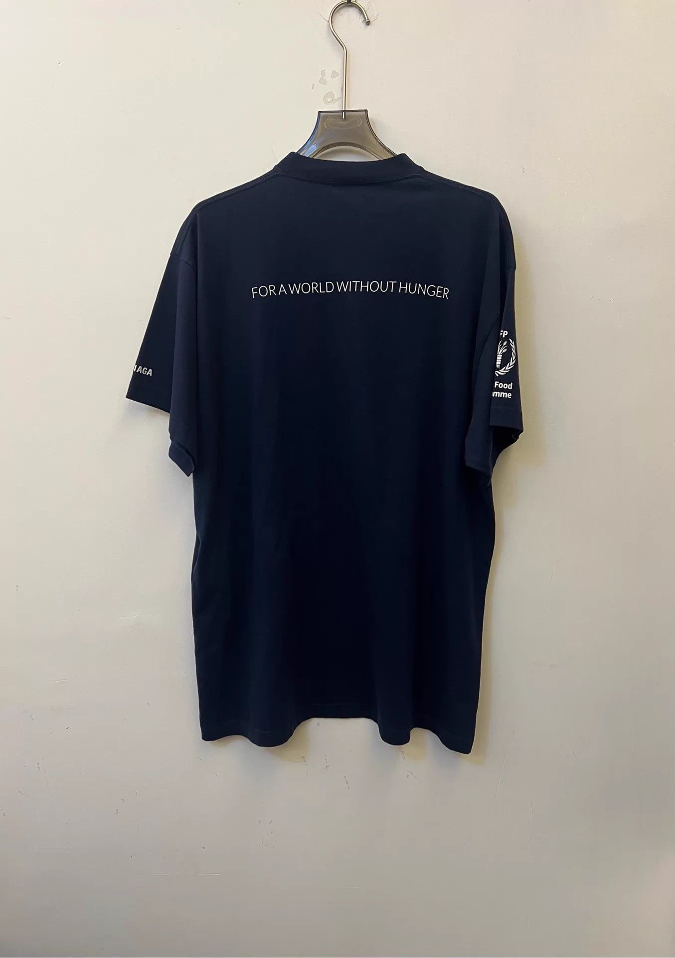 Balenciaga Balenciaga Logo Crew Neck SS Tee Navy Blue Size 2 Size US M / EU 48-50 / 2 - 3 Thumbnail