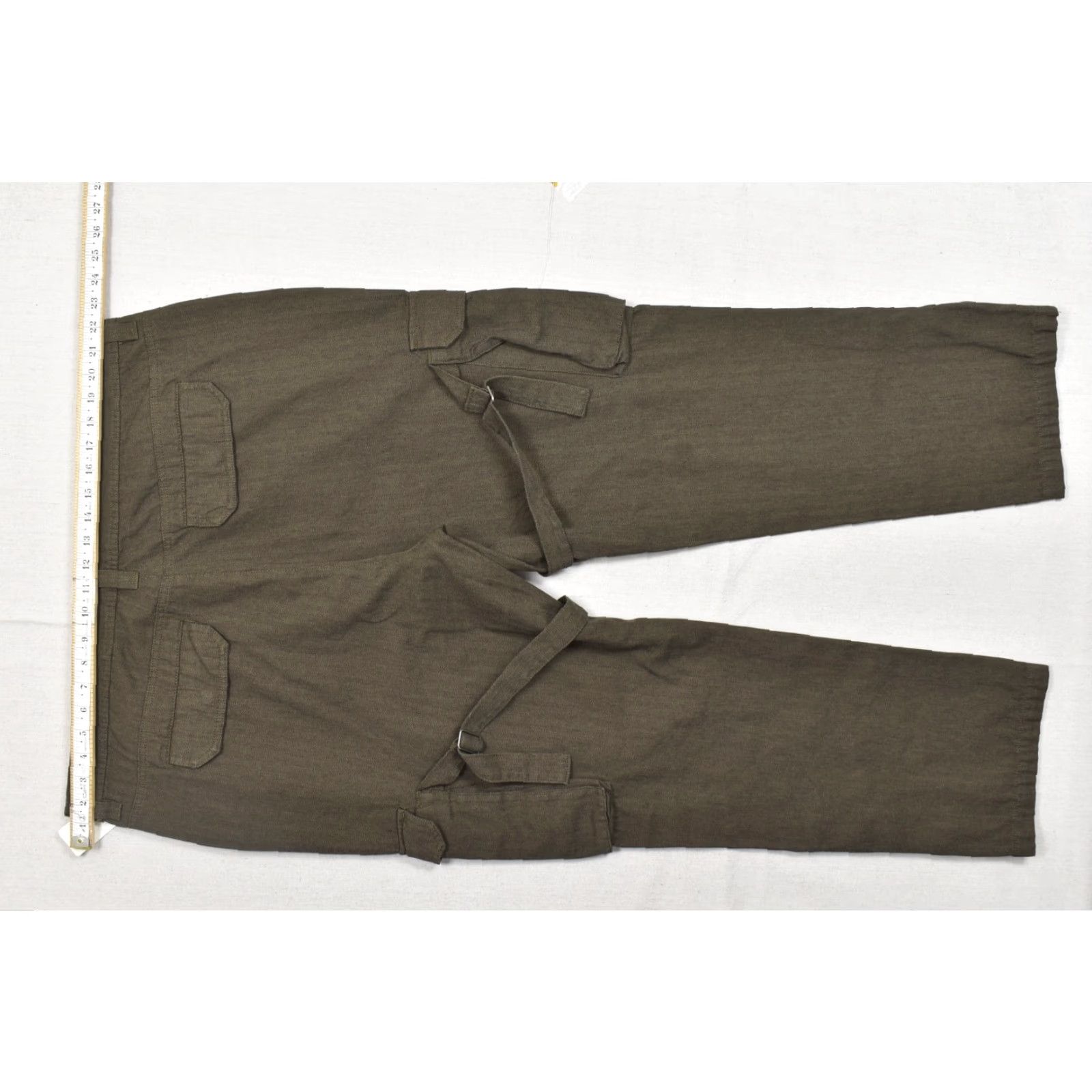 Zippo VINTAGE? No — Standard Cloth Cargo Pants Men 2XL Brown Cotton Herringbone Flat Front Pocket Cargo Pants Regular Inseam 29 in–New With Tags Size US 39 - 2 Thumbnail
