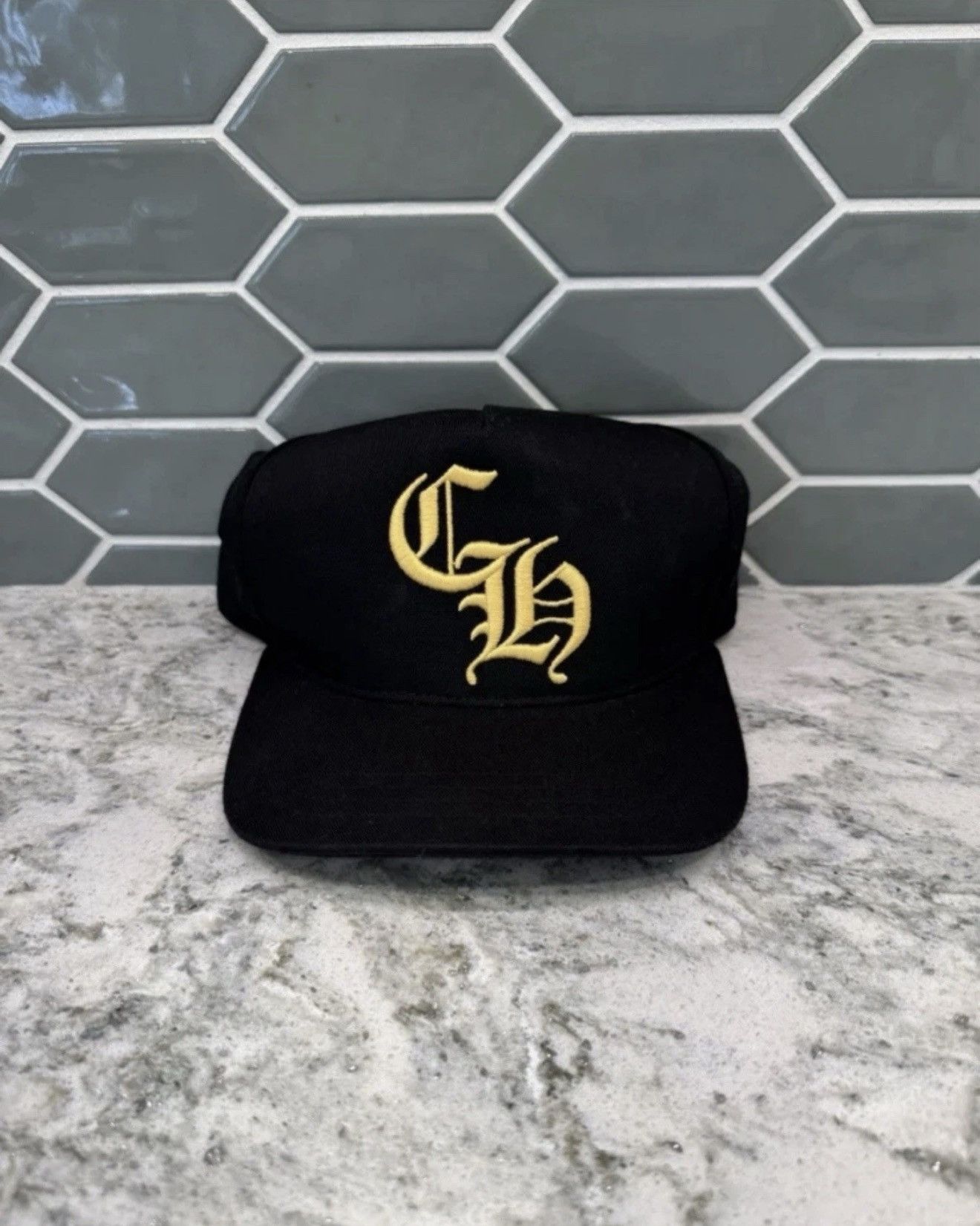 Chrome Hearts CH Baseball Hat Black | Grailed