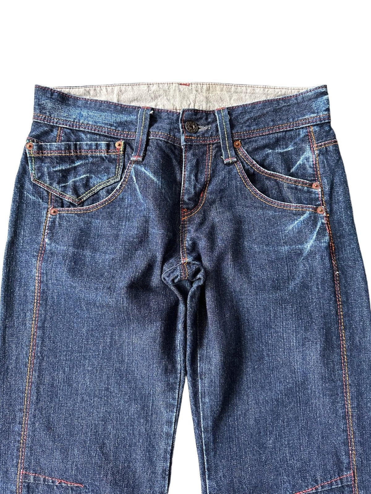 If Six Was Nine × Japanese Brand Vintage Blue Way ET Boite Punk Wide Leg Jeans Size US 30 / EU 46 - 2 Thumbnail