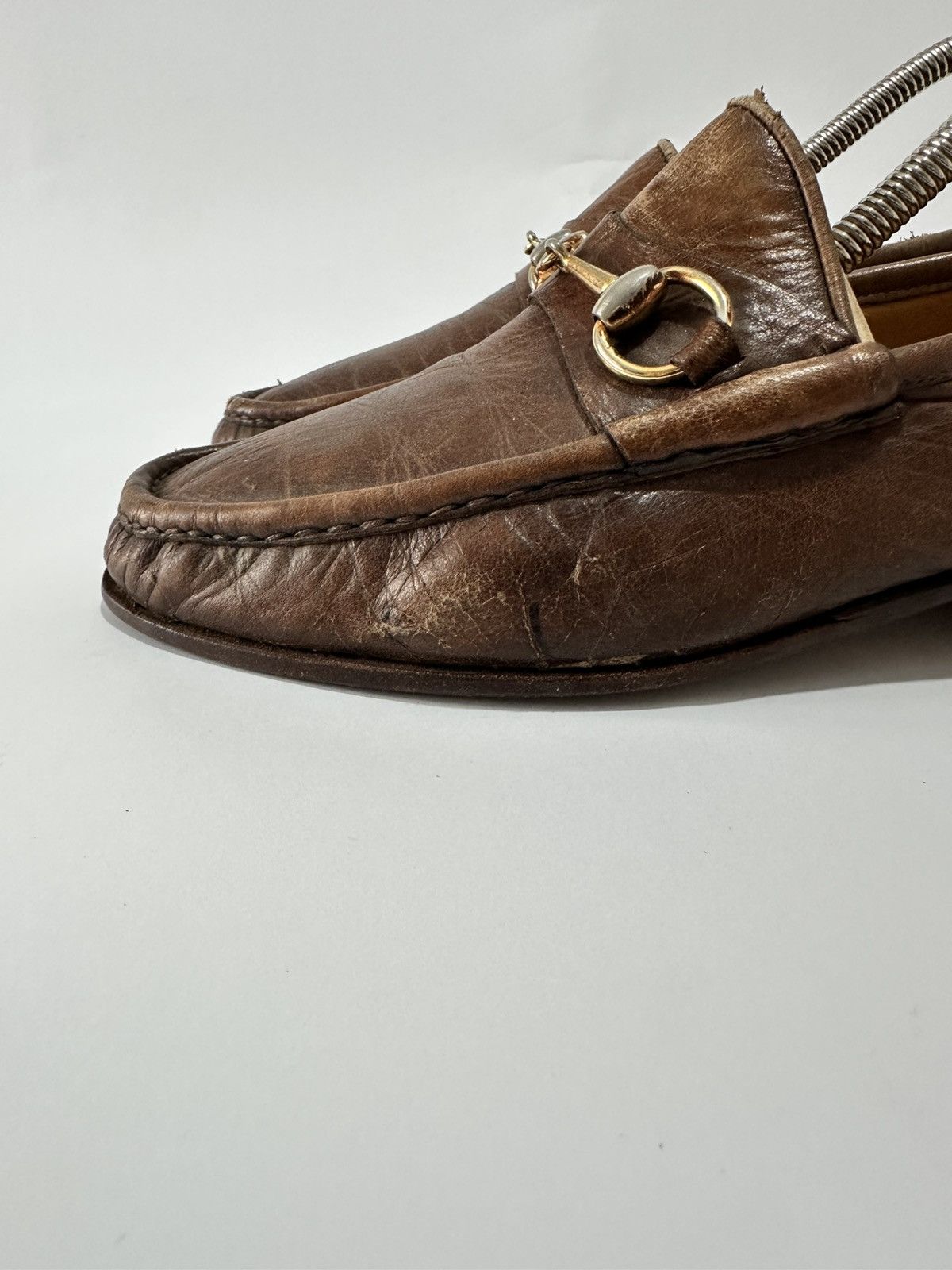 Gucci × Vintage Gucci Brown Leather Horsebit Loafers Size 42 Size US 9 / EU 42 - 7 Thumbnail
