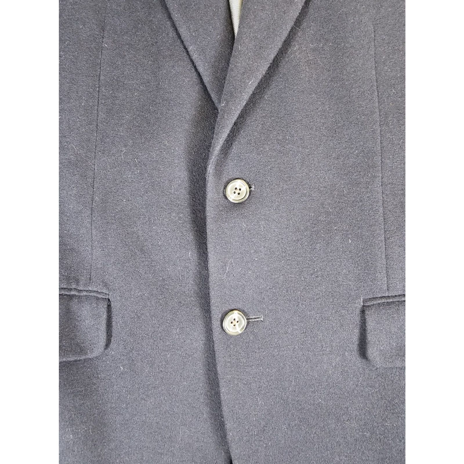 Ralph Lauren VINTAGE Ralph Lauren Green Label Wool Silk Cashmere Navy Blue Blazer Sport Coat Mens Size 42R Regular 42 Blue Jacket Classic Blazer Mens 42 Size 42R - 5 Thumbnail