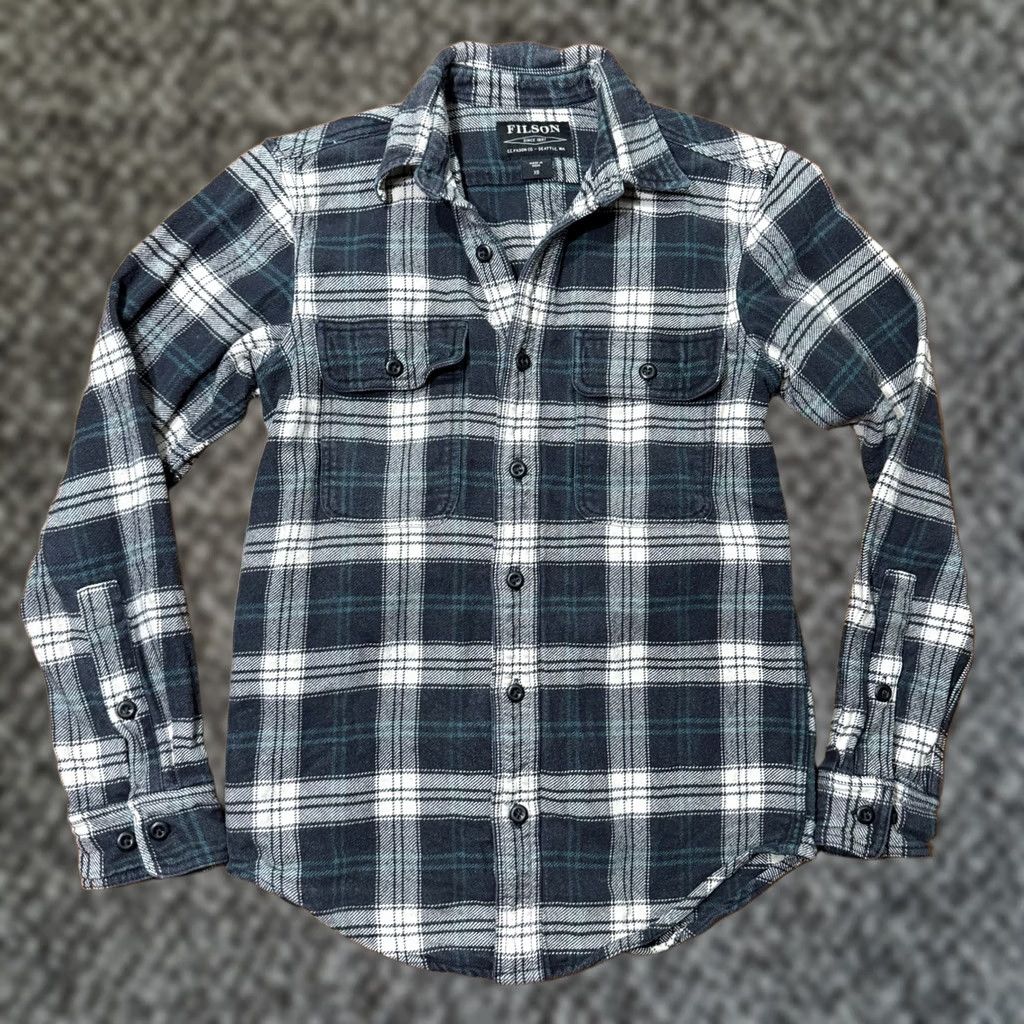 Filson Filson Shirt Mens XS Button Up Plaid Flannel Wool L/S Cotton Blue Vintage No Size US XS / EU 42 / 0 - 1 Thumbnail