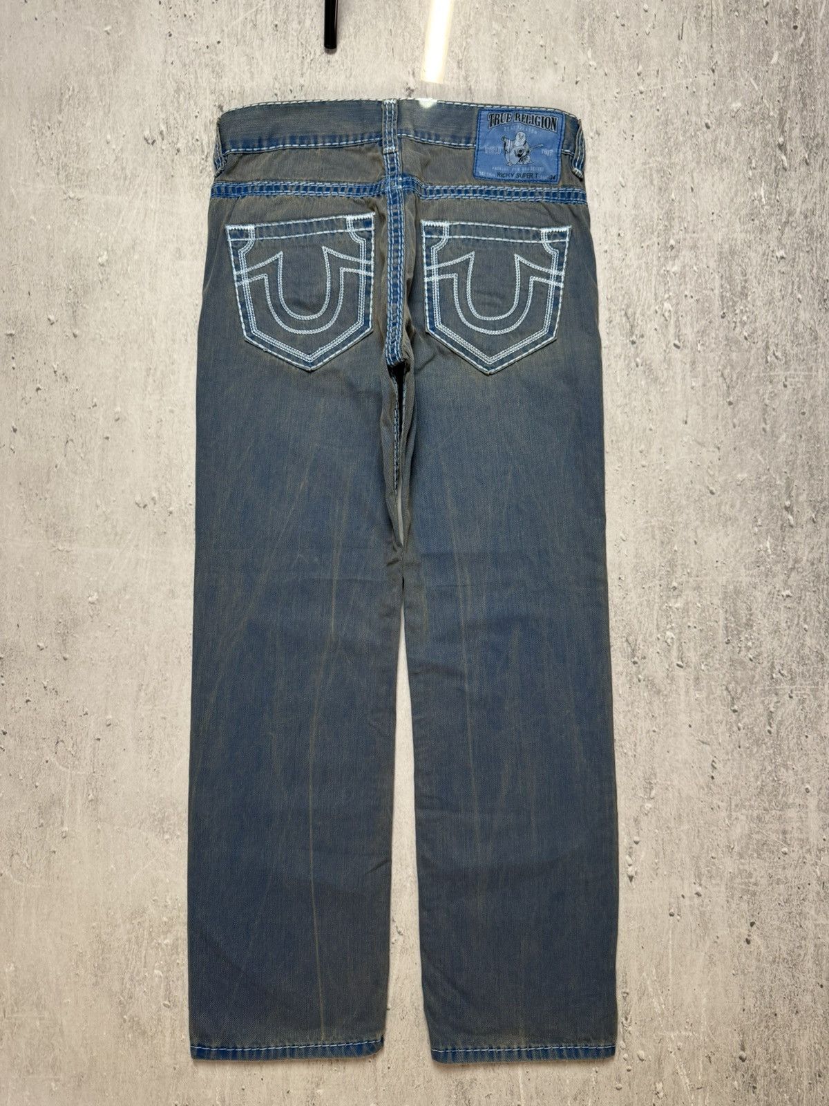 True Religion True Religion Vintage Ricky Super T Distressed Y2K Jeans Size US 36 / EU 52 - 1 Thumbnail