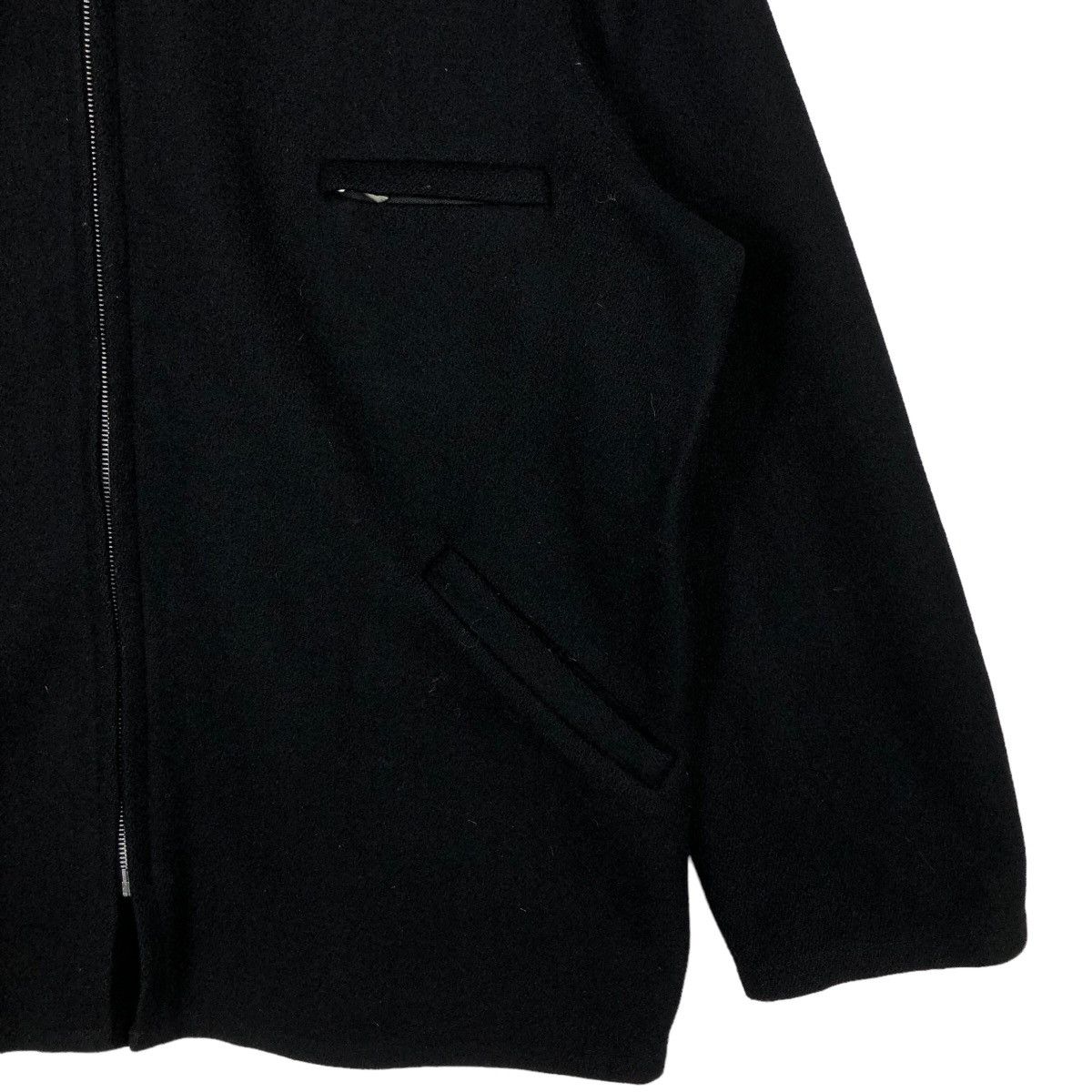 Vintage 🔥Iconic Black - 90’s Biker Wool Jacket Fidelity USA Size US L / EU 52-54 / 3 - 4 Thumbnail