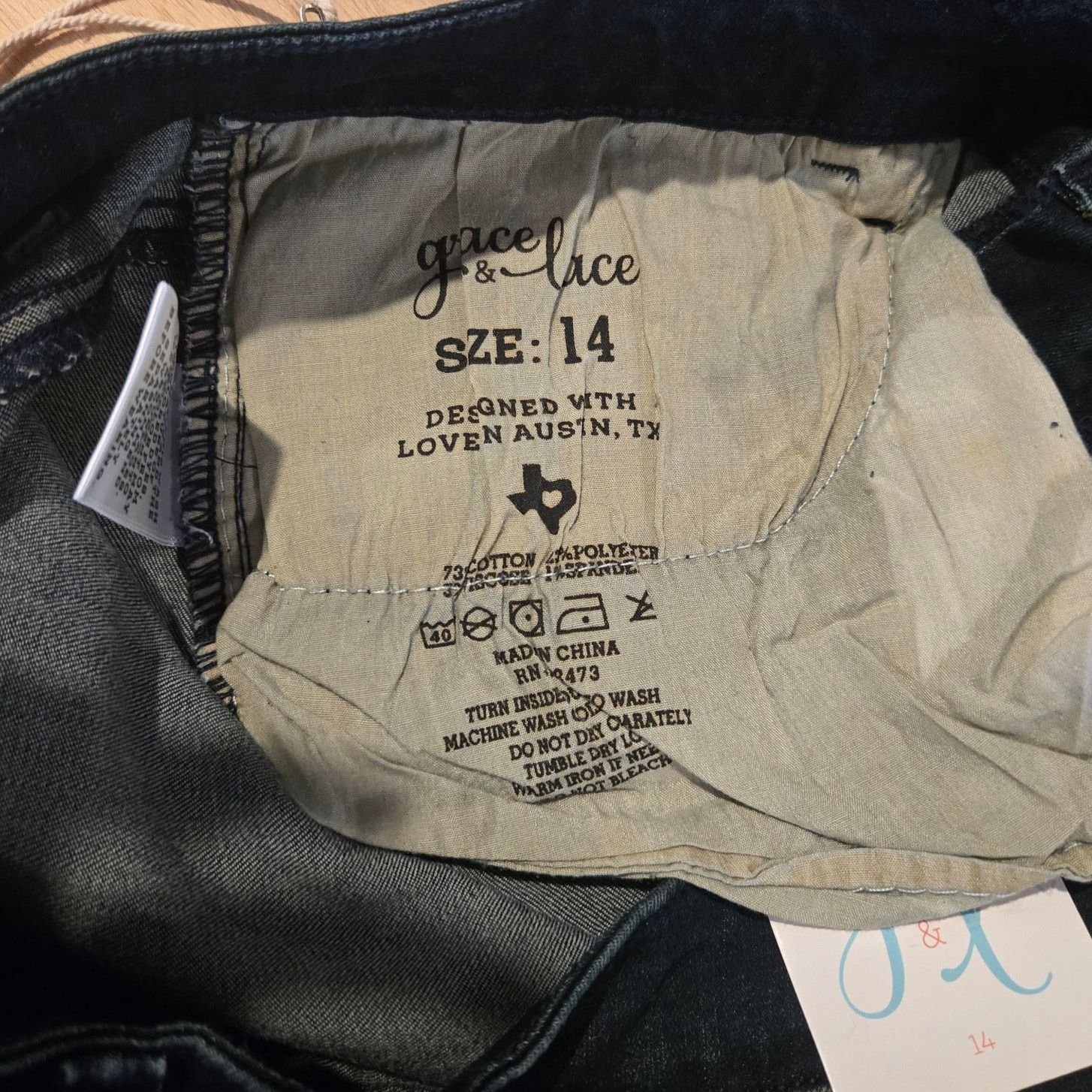 Other NWT Grace & Lace dark wash Straight leg jean sz 14 Size 36" / US 14 / IT 50 - 8 Thumbnail