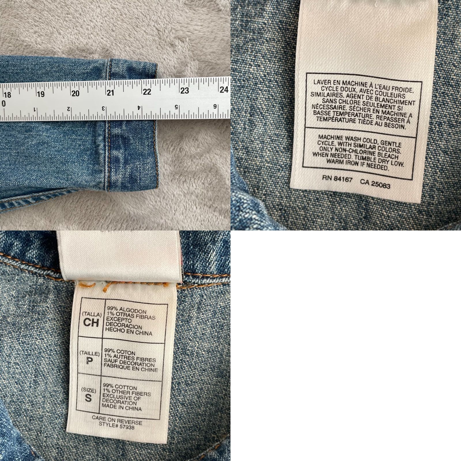 Disney VINTAGE Disney Mickey Mouse Denim Jacket Women Small Blue Embroidered Logo Trucker Size 28" / US 6 / IT 42 - 8 Thumbnail