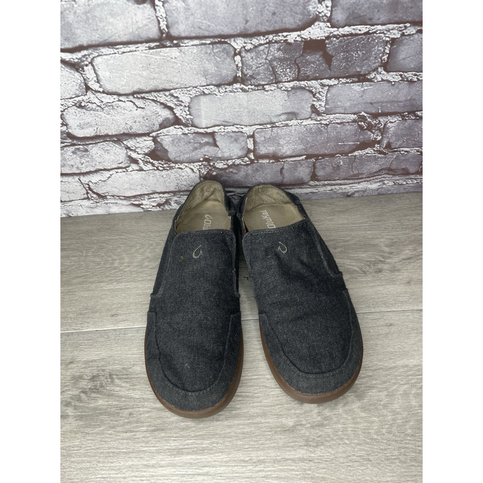 Olukai Olukai Wool Gray Wool Fabric Casual Slip On Casual Sneakers Size US 11 / EU 44 - 11 Thumbnail