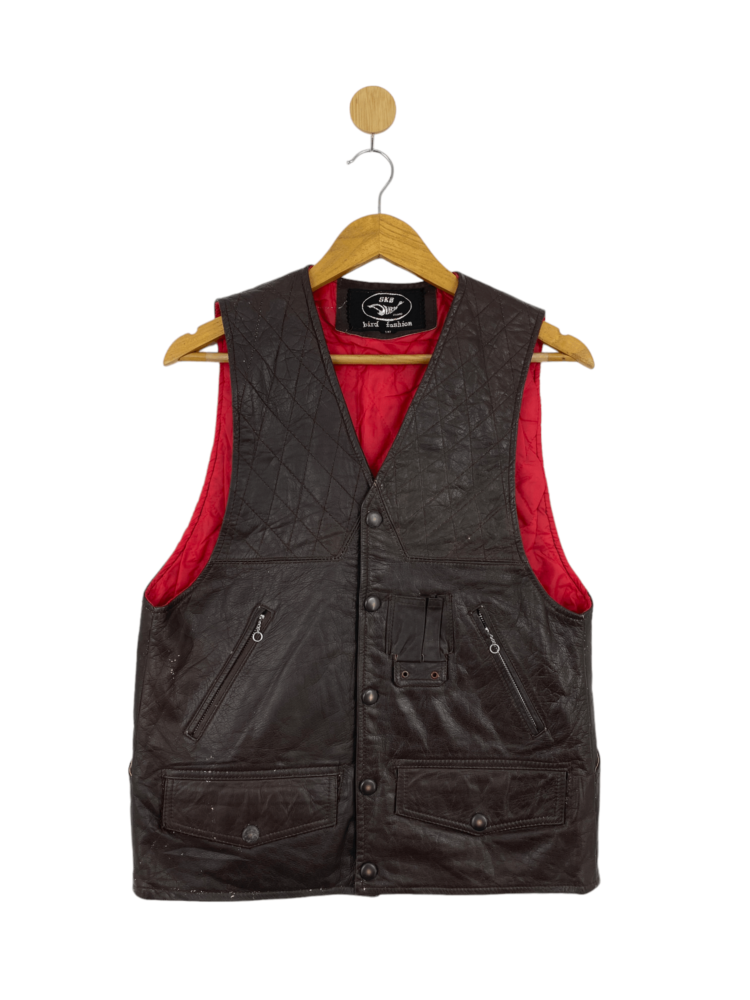 Japanese Brand × Vintage Vintage Japanese Brand Tactical Multi Pocket Leather Vest Size US M / EU 48-50 / 2 - 1 Thumbnail