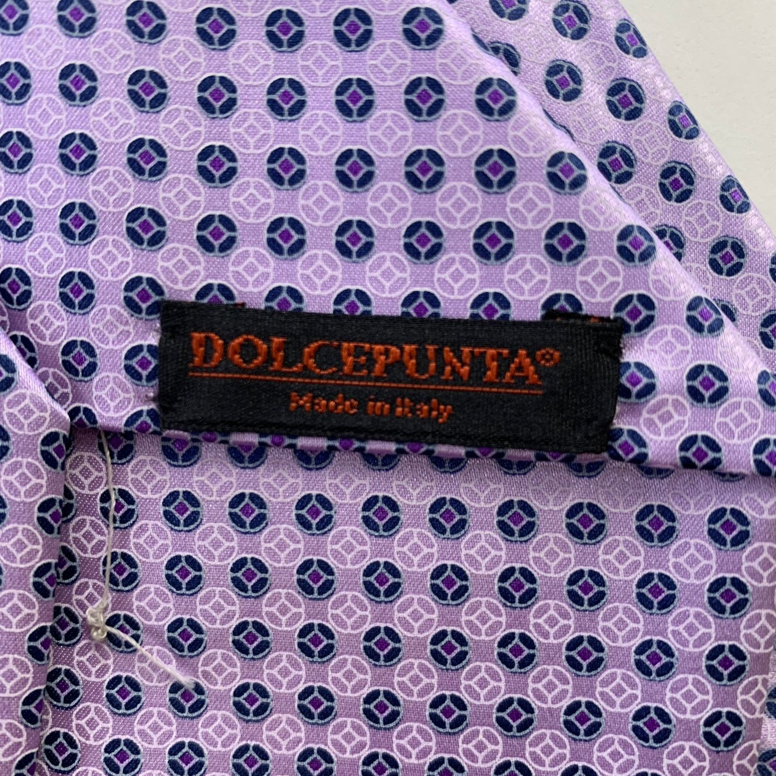 Dolcepunta DOLCEPUNTA Purple Lavender Polka Dot Silk Tie Size ONE SIZE - 3 Thumbnail