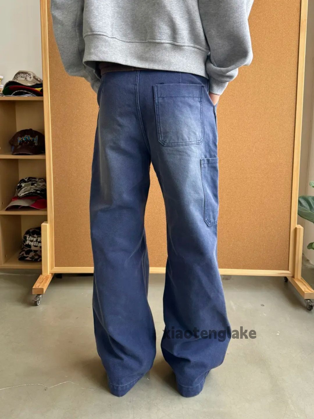 Designer × Japanese Brand × Vintage washed faded loose baggy skate carpenter work cargo pants Size US 36 / EU 52 - 6 Thumbnail