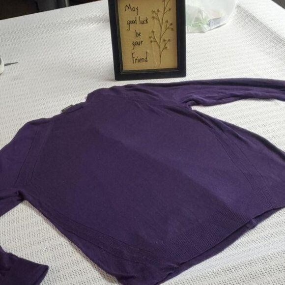 Designer Amber Sun Sz L Purple Button-down LS Cardigan with Pockets Size L / US 10 / IT 46 - 8 Thumbnail