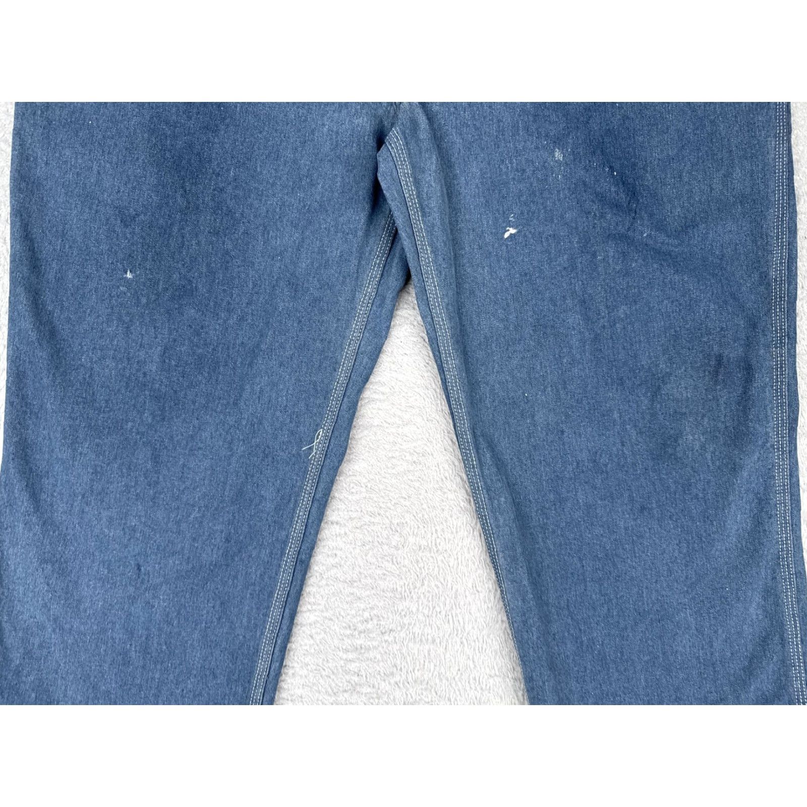 Vintage VINTAGE Roebucks Carpenter Jeans Mens 46x30 Blue Denim Workwear Hammer Loop Regular 5-Pocket Design Jeans Mens Boys Girls Size US 30 / EU 46 - 3 Thumbnail