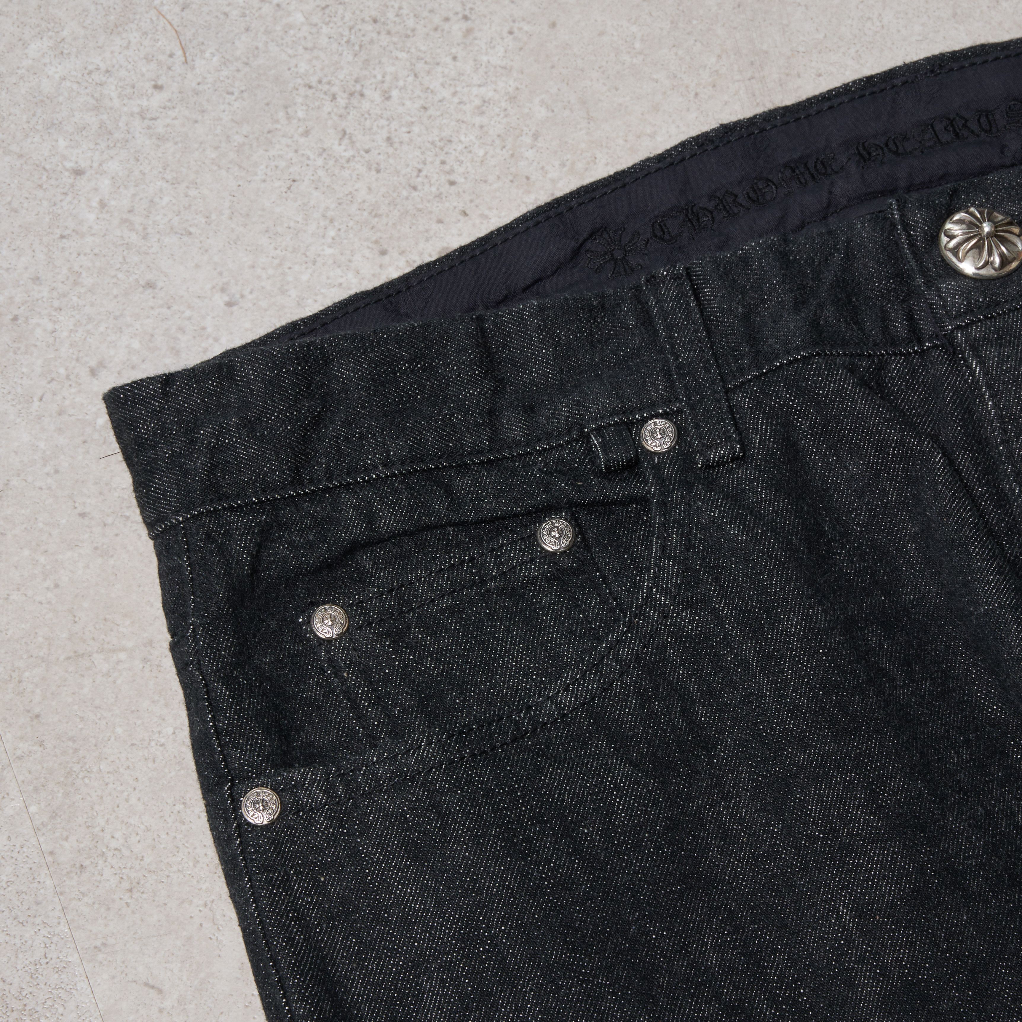 Chrome Hearts CHROME HEARTS Black Double Knee Star Patches Denim Size US 34 / EU 50 - 8 Thumbnail