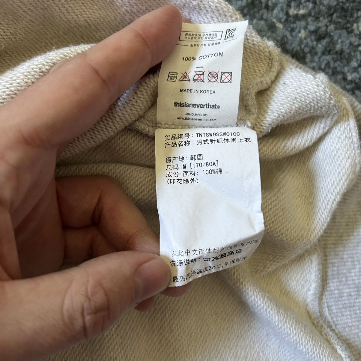 thisisneverthat 2019 SE/SP01-010224 tnt heather ash grey patchwork crewneck Size US M / EU 48-50 / 2 - 8 Thumbnail