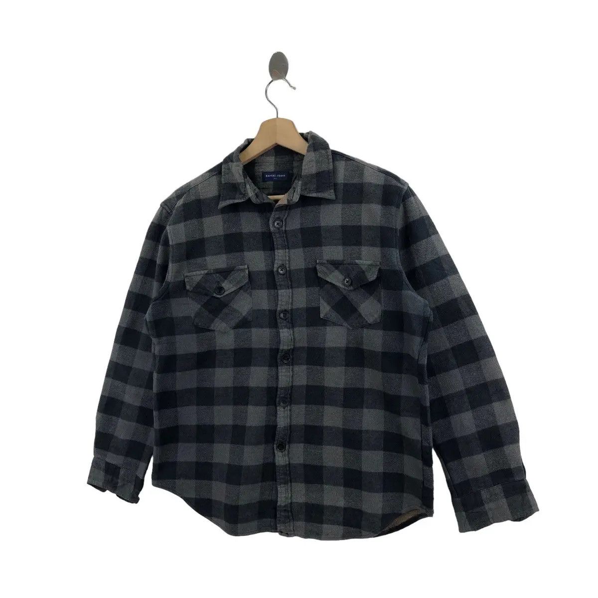 Kansai Yamamoto Vtg KANSAI YAMAMOTO JEANS Plaids Checks Nova Casual Tee Size US L / EU 52-54 / 3 - 4 Thumbnail