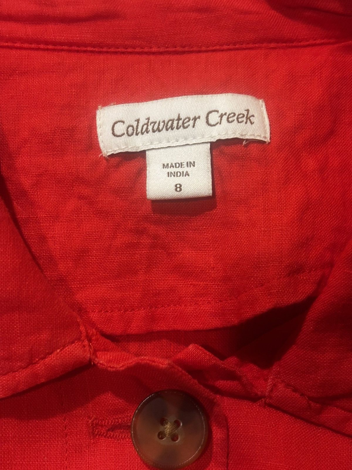 Coldwater Creek Women’s red linen jacket.wj0313 Size M / US 6-8 / IT 42-44 - 2 Thumbnail