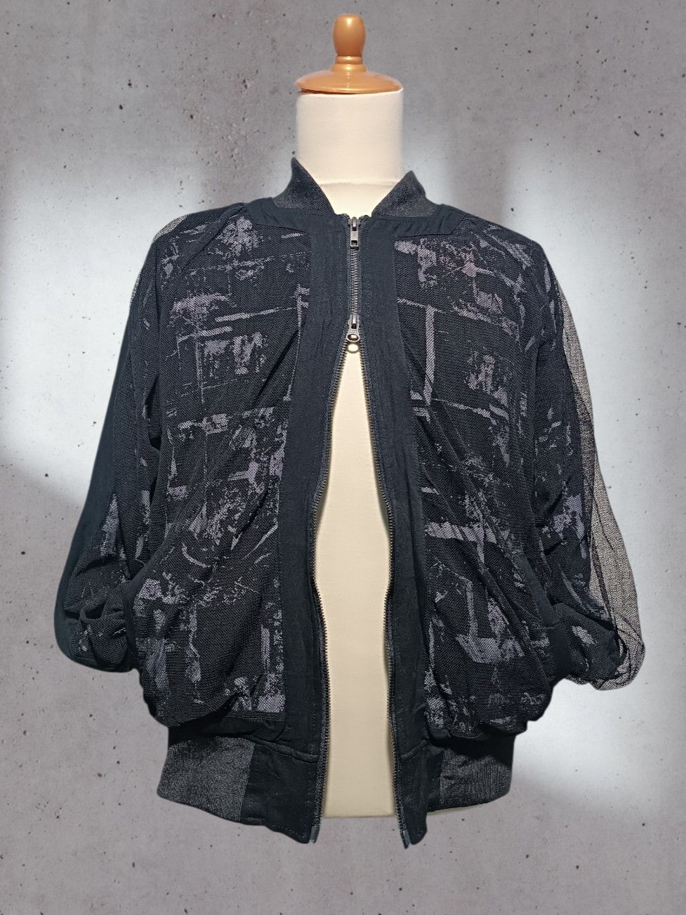 semanticdesign Sematic Design Zip-Up Mesh Bomber Art Lining Rayon Size US L / EU 52-54 / 3 - 7 Thumbnail