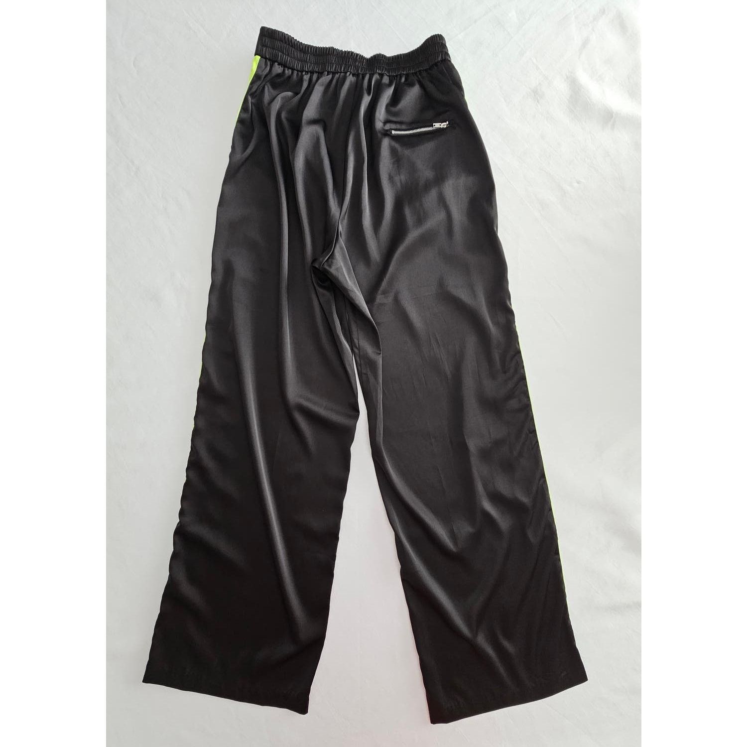 I.AM.GIA I.AM.GIA Black Wide Leg Pull-On Neon Stripe Silky Pants M Size 30" / US 8 / IT 44 - 6 Thumbnail