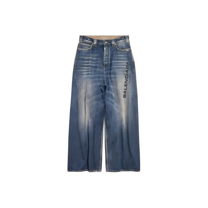 Balenciaga Balenciaga SS25 Embroidered Straight-Leg Denim Pants Size US 27 - 1 Thumbnail