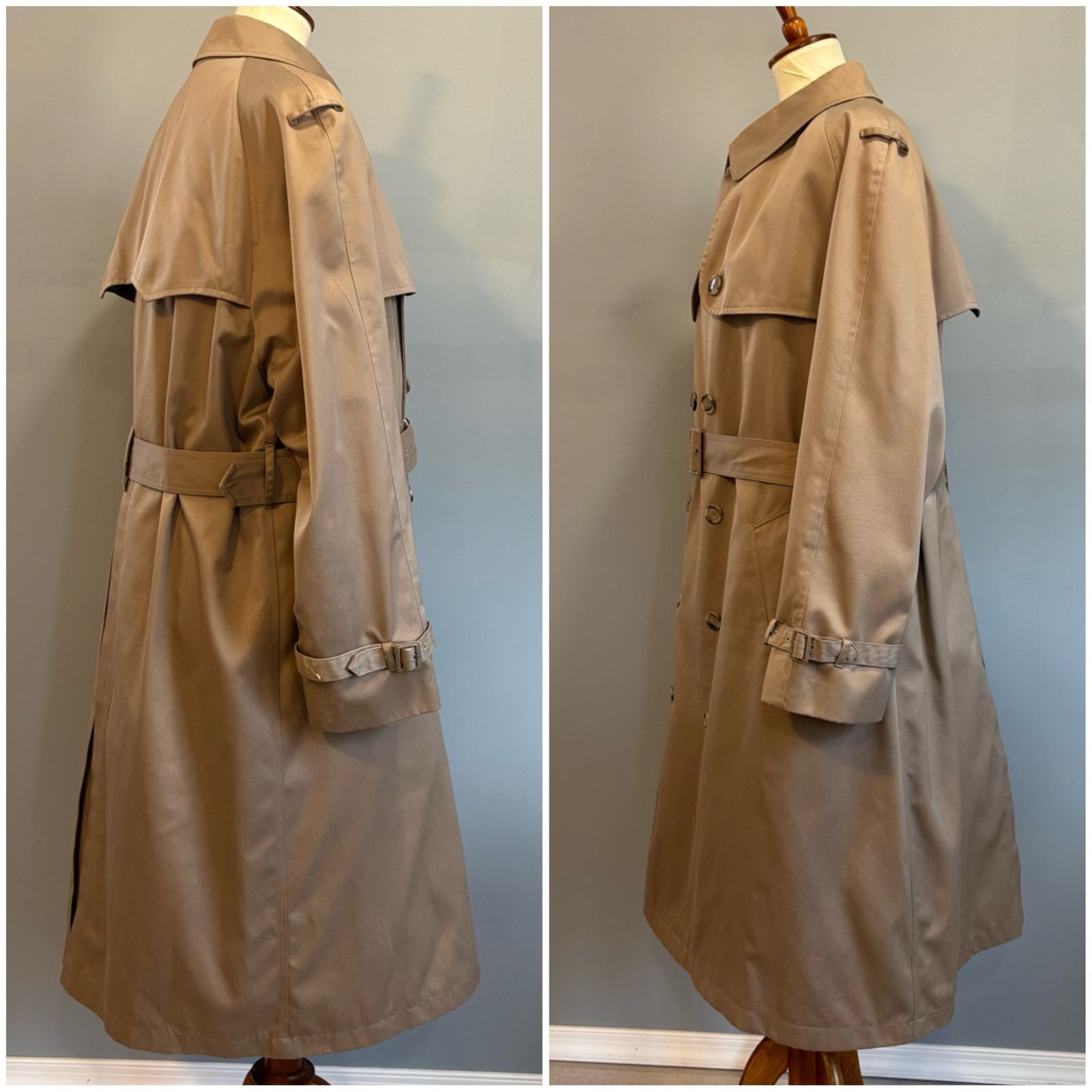 Misty Harbor VTG Heavy Beige Trench Coat Removable Down Liner, Size 46R Size US XXL / EU 58 / 5 - 3 Thumbnail