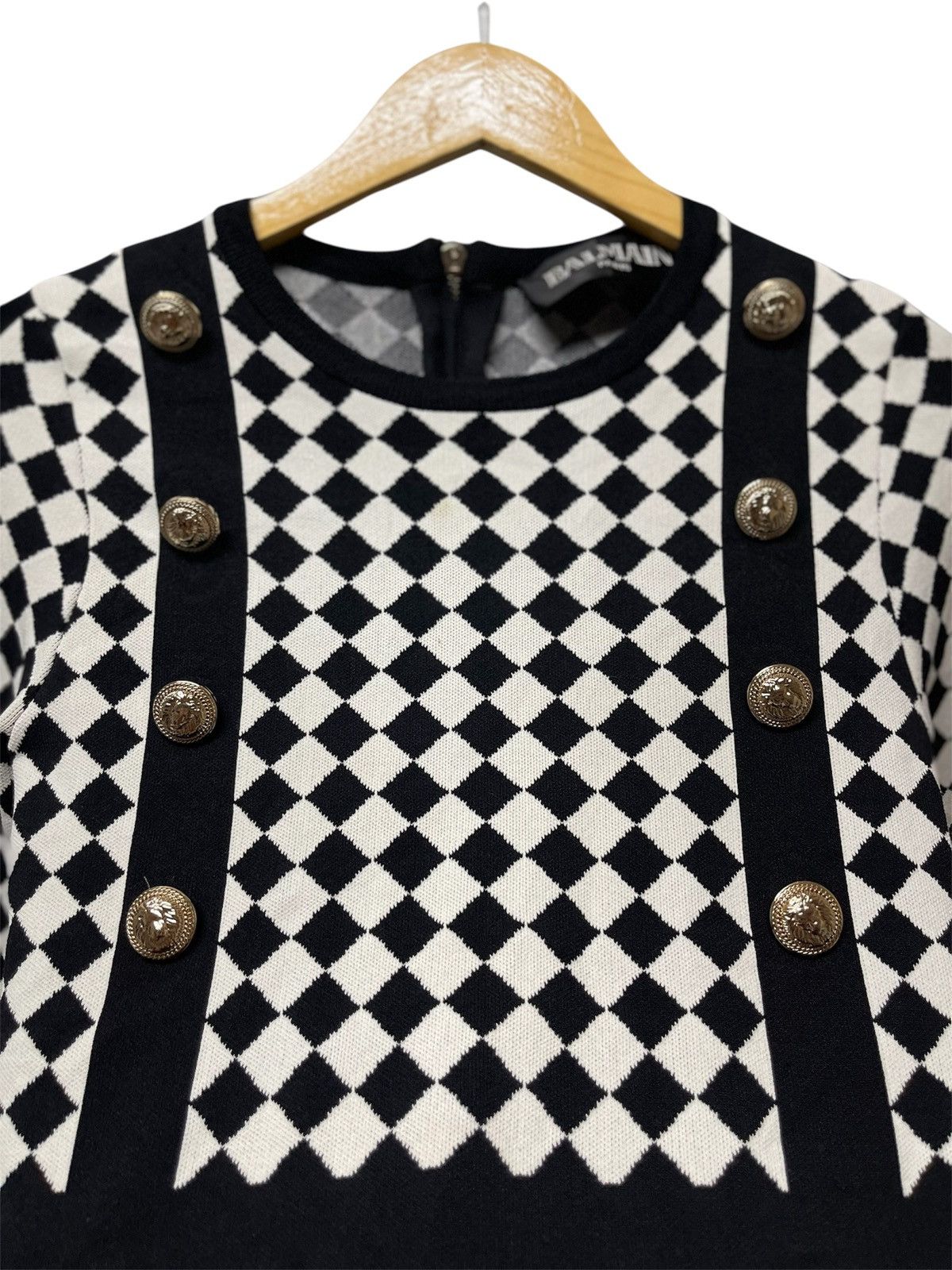 Balmain BALMAIN Mini Dress Whit a Geometric Pattenr Size S / US 4 / IT 40 - 5 Thumbnail