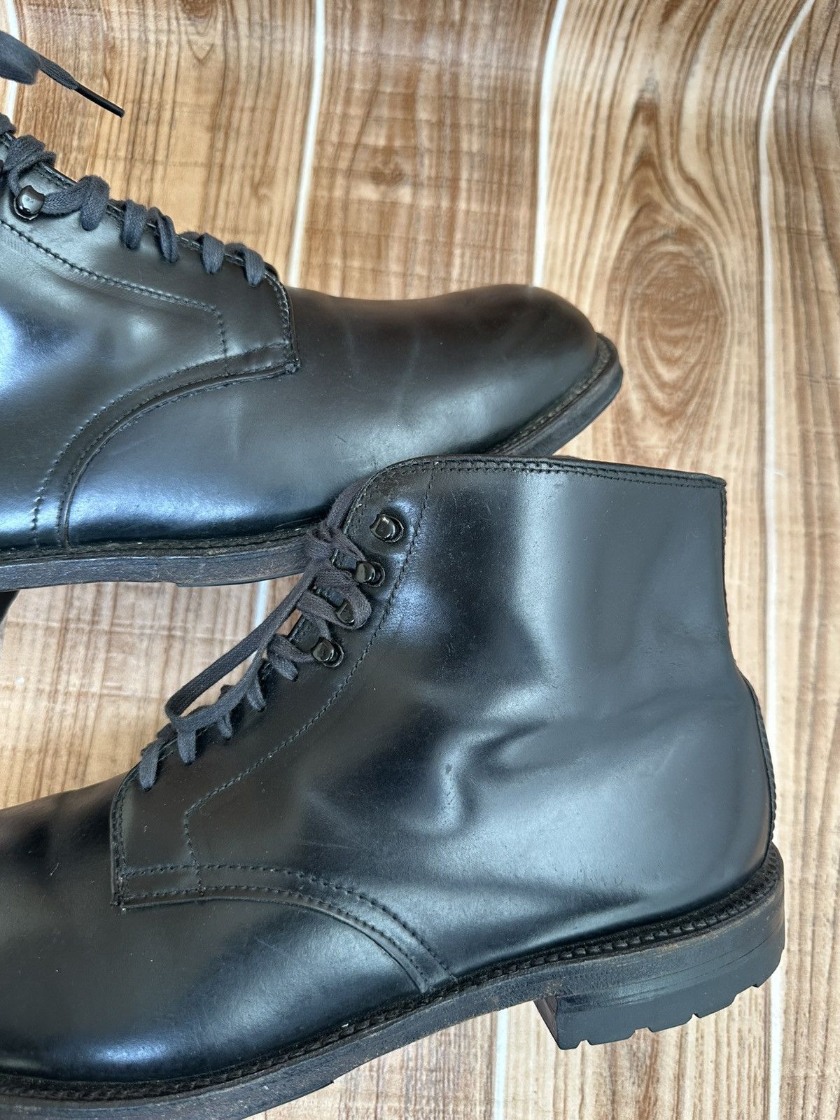 Alden Alden Black Shell Cordovan Leather Boots with Commando Sole Size US 10.5 / EU 43-44 - 12 Thumbnail