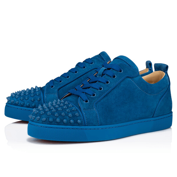 Christian Louboutin o1s1wg110125 Luis Junior Spikes Suede Sneakers in Blue Size US 10 / EU 43 - 1 Thumbnail