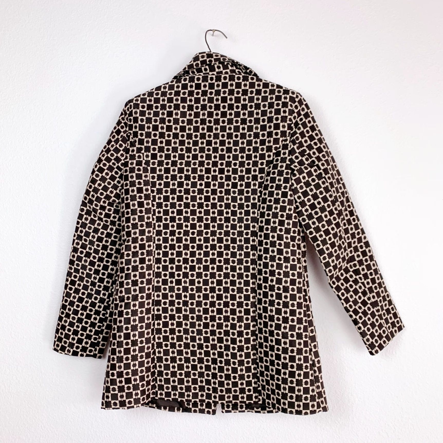 Vintage Emma G Three Button Mod Tapestry Look Brown Tan Jacket Coat Size Small Womens Basic Jacket Size S / US 4 / IT 40 - 8 Thumbnail