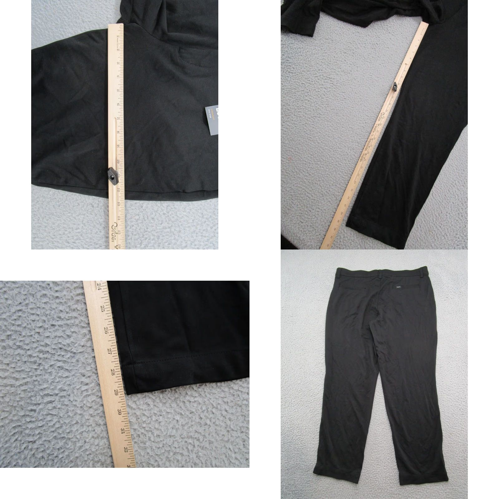 Lee Lee Relaxed Fit Straight Leg Flat Front Black Pants 18 Plus Size Womens Size 40" / US 18 - 8 Thumbnail