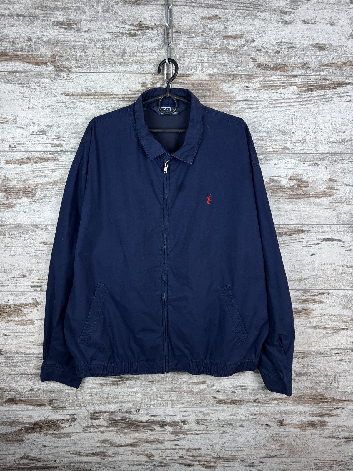 Polo Ralph Lauren Mens Vintage Polo Ralph Lauren jacket navy bomber Size US XL / EU 56 / 4 - 1 Thumbnail