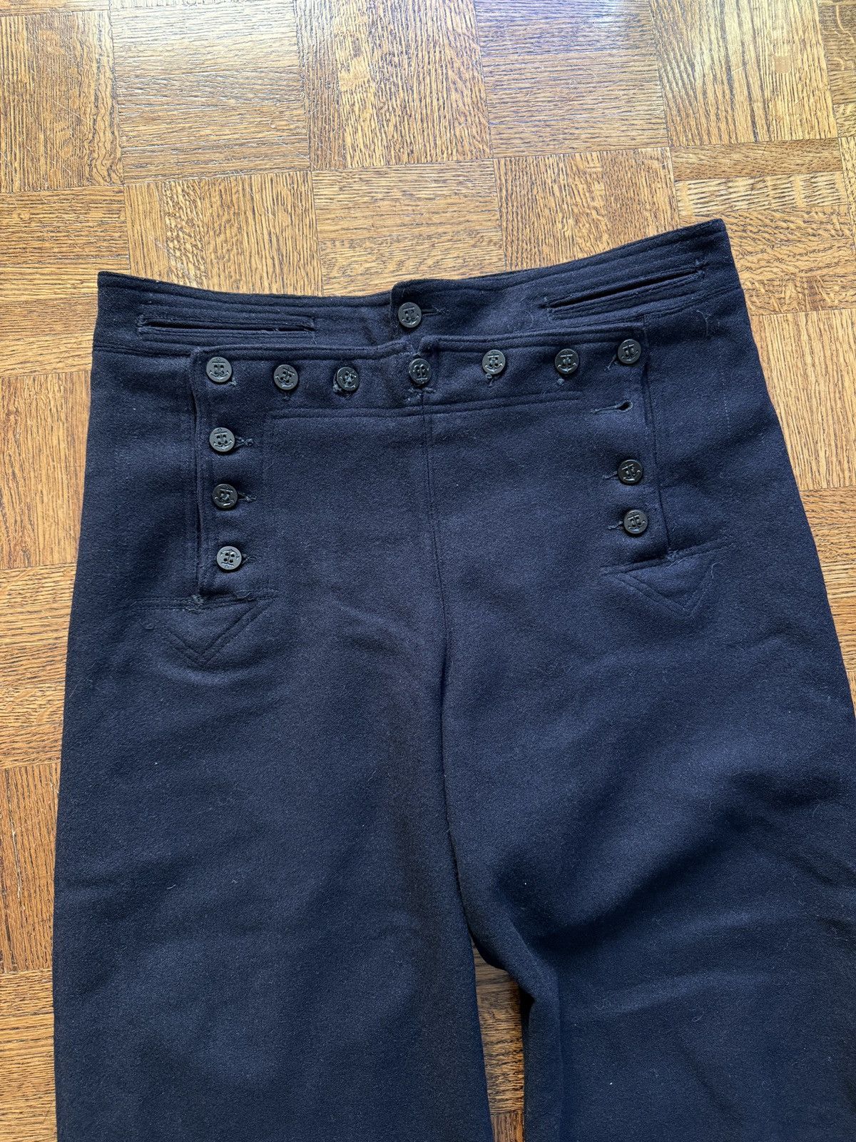 Vintage Vintage USN Seafarer 13 Button Wool Bell Bottom Pants Size US 32 / EU 48 - 3 Thumbnail