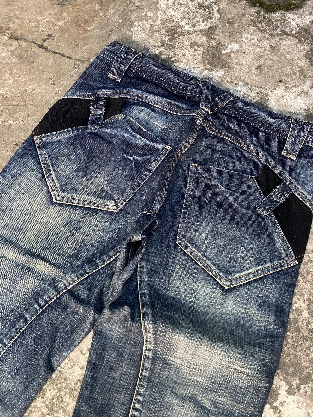 PPFM 🔥Rare Design🔥 PPFM Distressed Straight Denim Pants Size US 31 - 3 Thumbnail