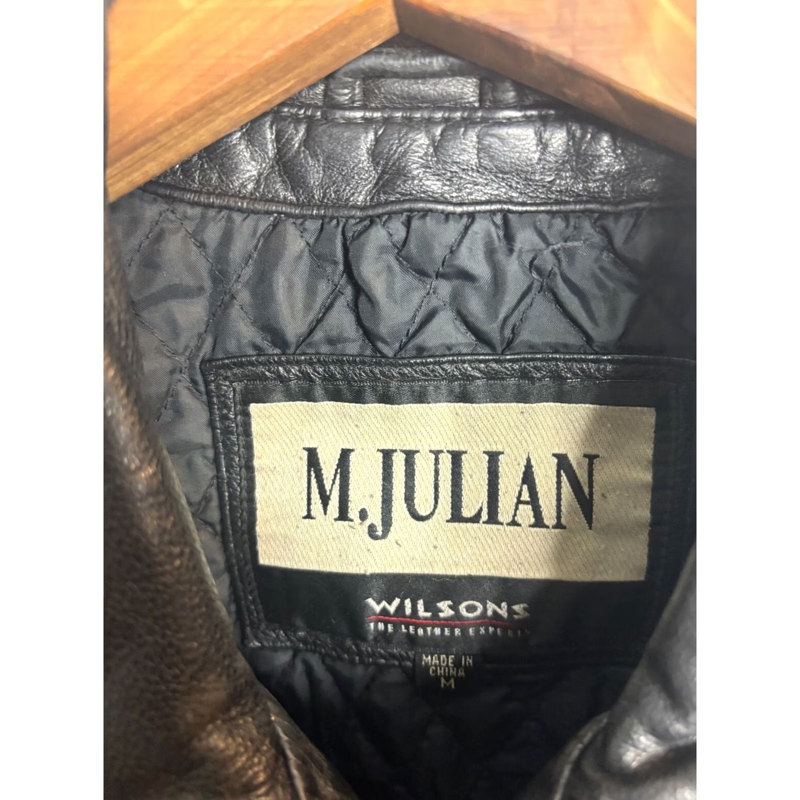 Wilson Wilson Leather M Julian Jacket Mens M Full Zip Biker Moto Grunge Classic 4481 Black Solid Vintage No N/A Size US M / EU 48-50 / 2 - 5 Thumbnail