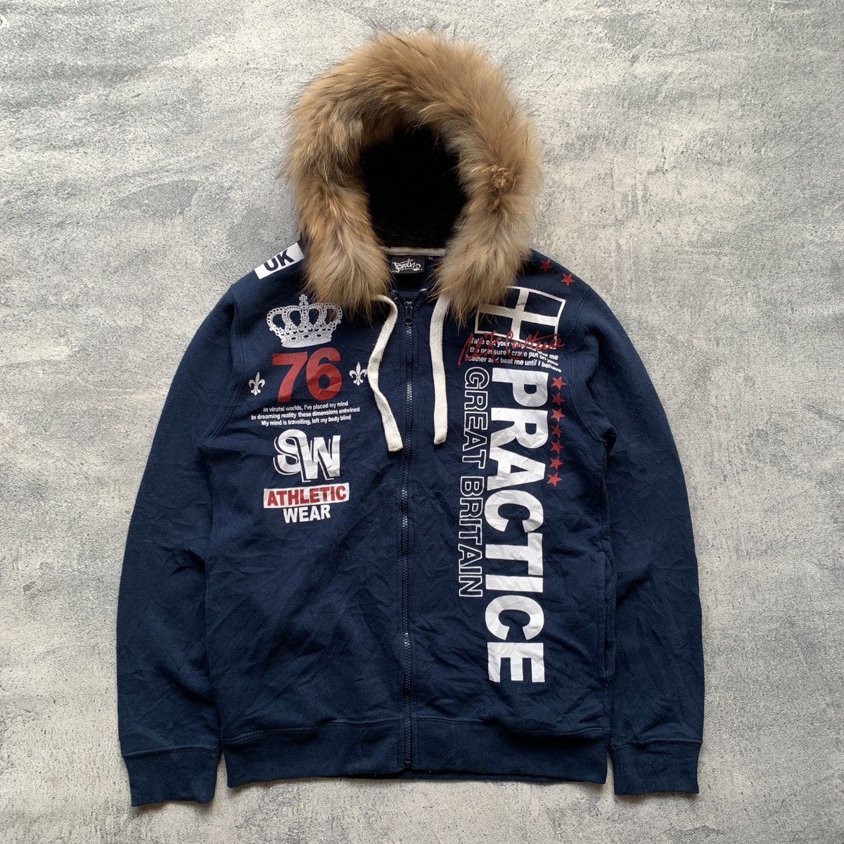 Japanese Brand Booth Poem Faux Fur LGB ifsix Vkei Style Zip Hoodie Size US M / EU 48-50 / 2 - 1 Thumbnail