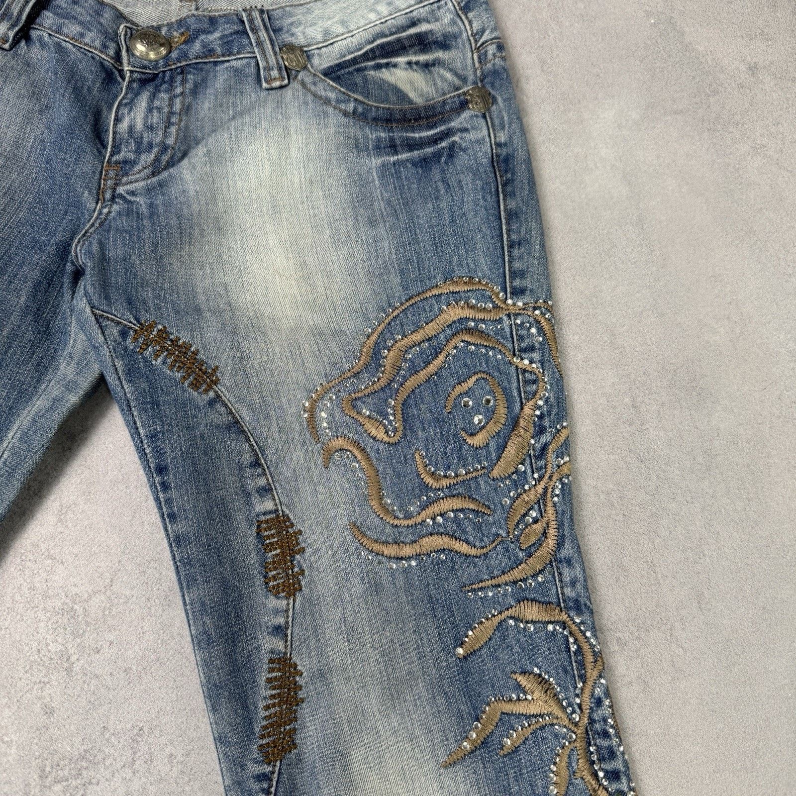 Just Cavalli Vintage Just Cavalli Blue Denim Pants Embroidered Jeans Size 30" / US 8 / IT 44 - 9 Thumbnail