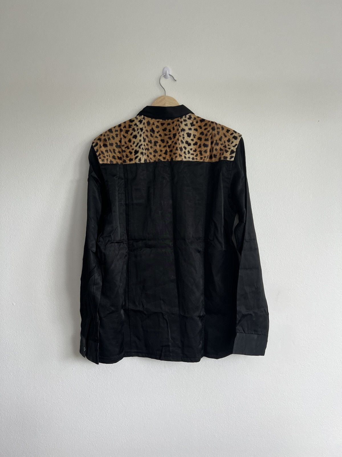 WTAPS Who Dares Wins leopard-print long sleeve shirt