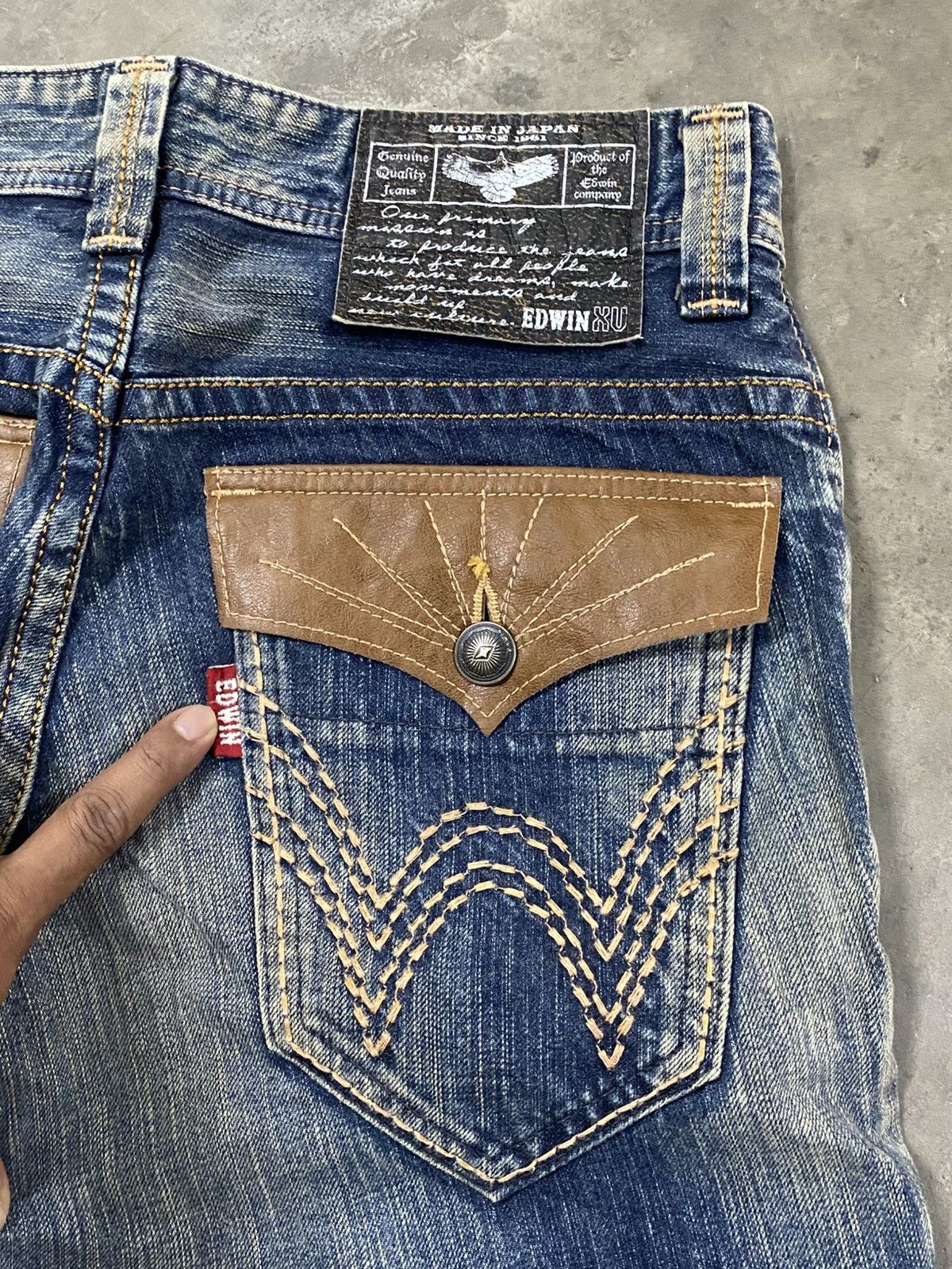 Edwin × Hysteric Glamour × If Six Was Nine Flare Jeans Japanese Edwin XVS Distressed @262 Size US 32 / EU 48 - 5 Thumbnail