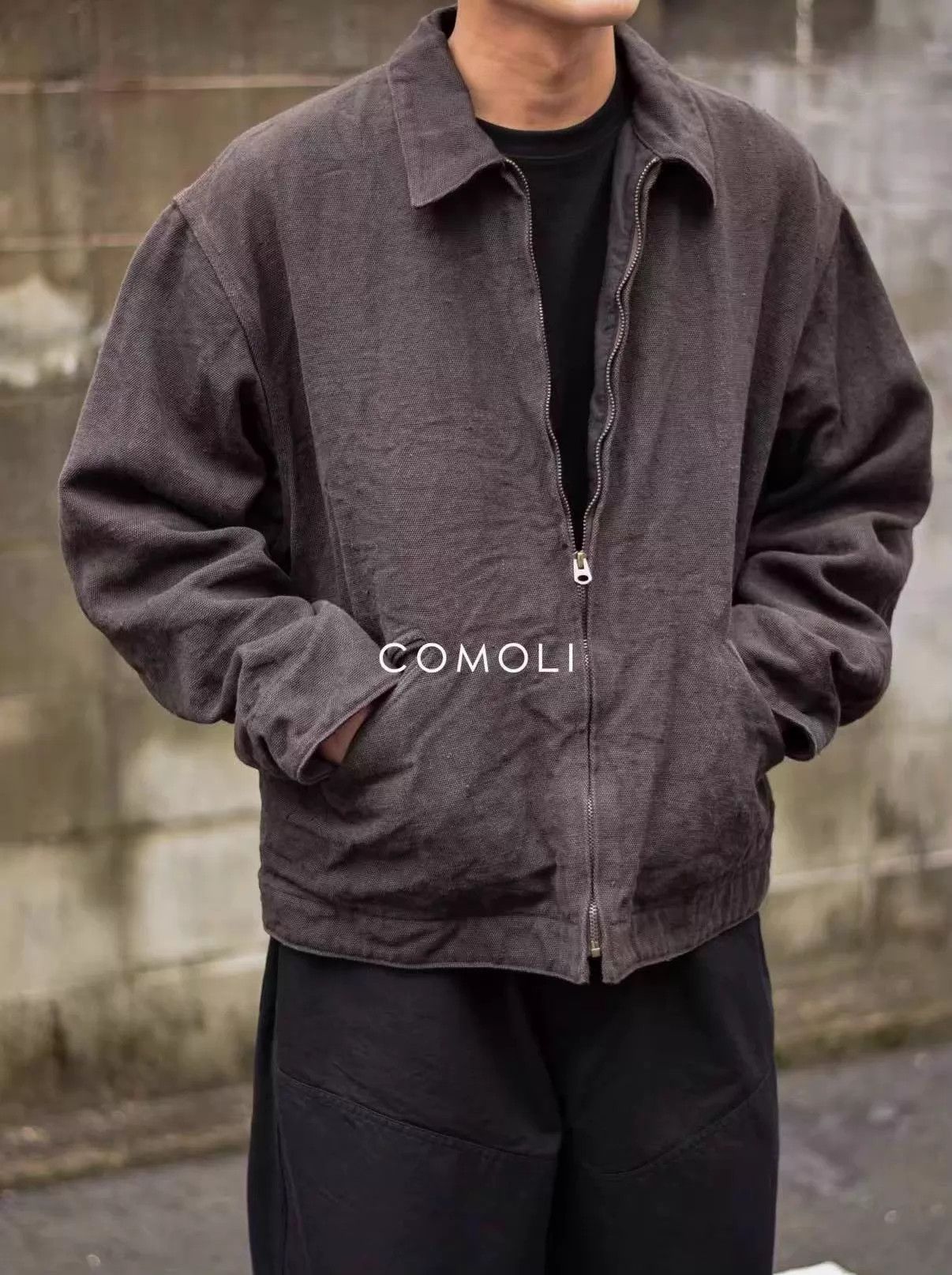 Comoli COMOLI Hemp Duck Zip Short Jacket Brown 1 26ss Size US S / EU 44-46 / 1 - 1 Thumbnail